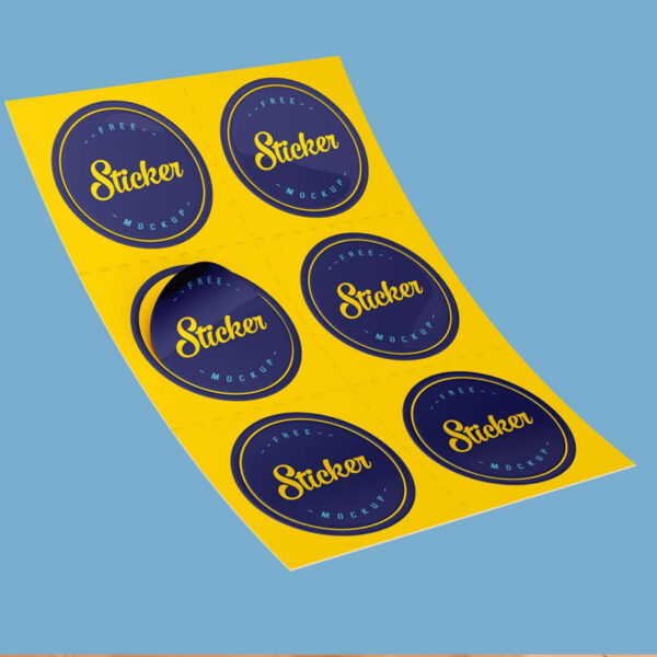 Stickers on a sheet